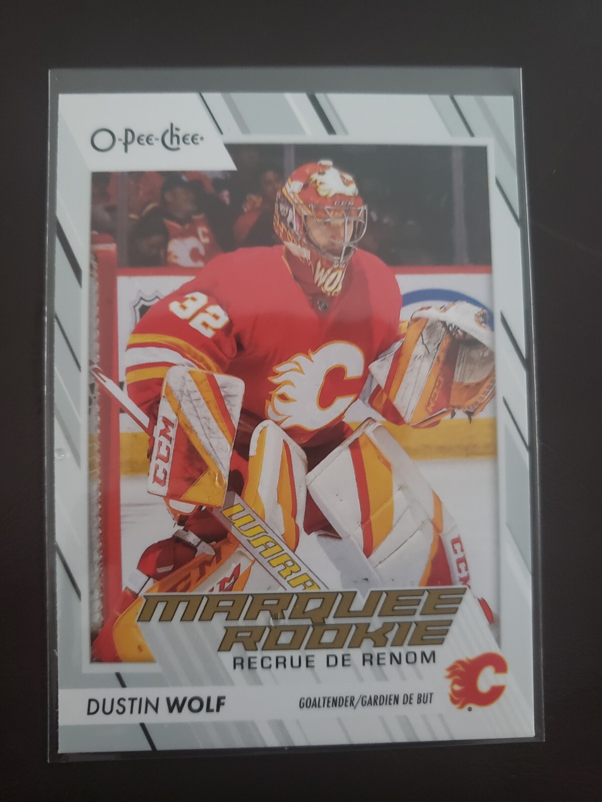 2023-24 O-Pee-Chee Marquee Rookie Dustin Wolf RC Calgary Flames #574