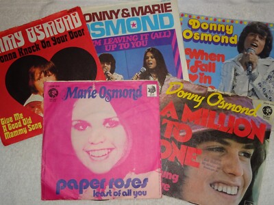 5 x Single: Donny Osmond, Jimmy Osmond, Marie Osmond (The Osmonds), 70er