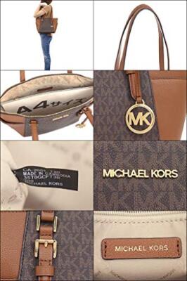 Michael Kors] CHARLOTTE LG TZ TOTE 35T0GCFT3B BROWN [Outlet