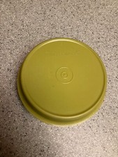 Tupperware 1356-13 Stackable Cereal Bowl Green Made In USA Vtg
