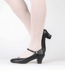 Russian Pointe Kitri 1.5  Character Shoes Size 6 Black NIB Dance Heel