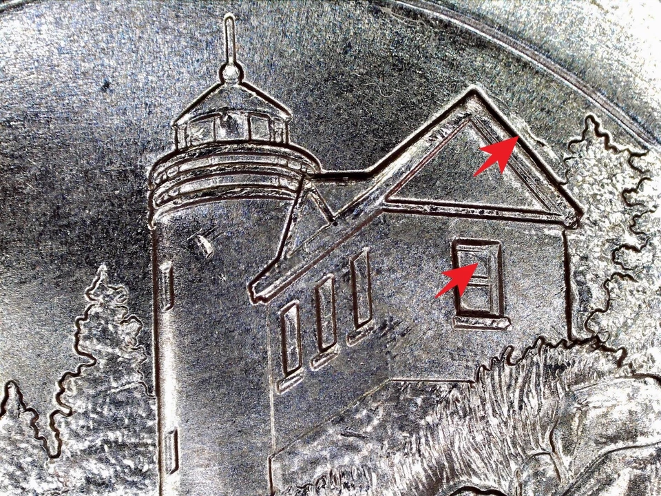 2012 P Acadia N. Park Quarter Maine **RARE** ATB Error Coin - DIE CHIPS - GEM BU - Image 3 of 4