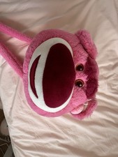 Lotso Plush Bag Pink White Burgundy Toy Story Character Medium