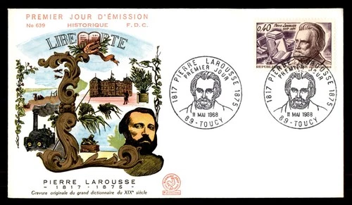 Mayfairstamps France FDC 1968 Pierre Larousse First Day Cover aaw_51391