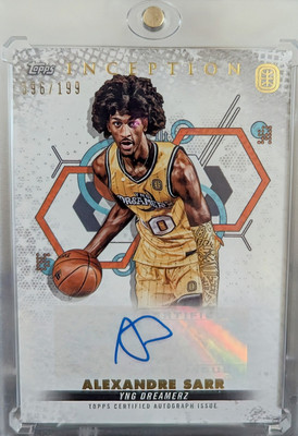 '22-23 ALEXANDRE SARR TOPPS INCEPTION AUTO /199 OE  WIZARDS PHENOM    