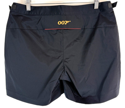 Orlebar Brown x 007 Goldfinger Auric Laser Bulldog Badeshorts Herren W33 schwarz
