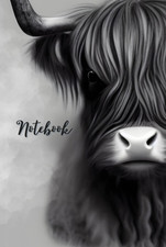 Highland Cow: Notebook Journal with Lined White Paper Watercolor