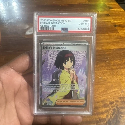 2023 Pokemon Scarlet Violet 151 Mew-EN Erika's Invitation 196 PSA 10 Gem Mint
