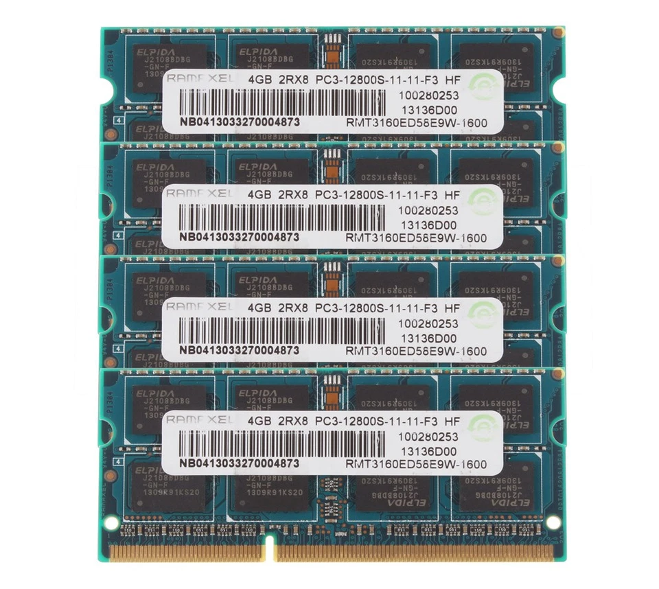 For Ramaxel 4PCS 4GB Memory RAM SODIMM 1600MHz DDR3 PC3-12800S 204PIN Laotop - Image 4 of 4