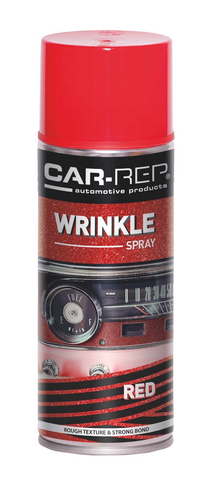 Car-Rep Wrinkle Red Spray Paint 400mL High-Gloss Textured Finish For Metal