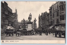 1910 England Hull Market Place Building Town City Tuck 2022 Vintage Postcard