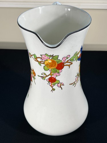 Crown Ducal English Victorian Washbasin/Pitcher Set with Bluebirds and Flowers - Picture 12 of 15