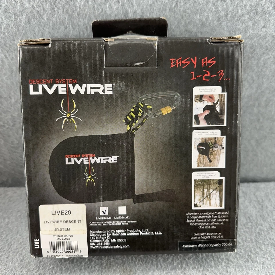 Tree Spider Hands Free Descent System Livewire S/M Wgt Range 115-200lbs Live20 - Image 2 of 4