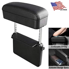 Car Armrest Storage Box Adjustable Auto Center Console Extension Armrest Pad US