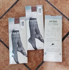 Nice Touch Knee High Reinforced Toe 2 Pair Packs Vintage Size B VTG