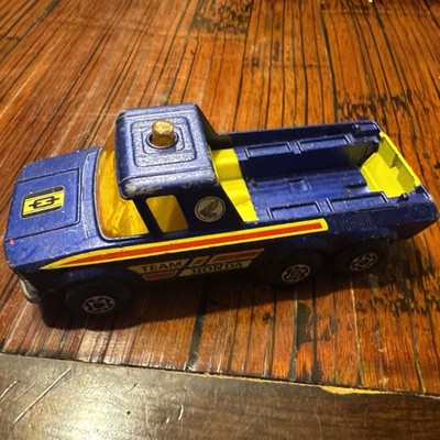 MATCHBOX K-6/11 PICKUP TRUCK TEAM HONDA MOTORBIKE TRANSPORTER SUPERKINGS 1974