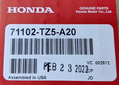 Genuine Acura MDX R. FR. Inner Bumper Garnish 71102-TZ5-A20 | eBay