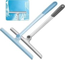 Silicone Squeegee Duo: Clean Glass, Windows, Mirror, Tiles, Cars, 12