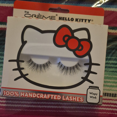 The Creme Hello Kitty Wispy Wink Handmade Full Volume Black Strip Eyelashes