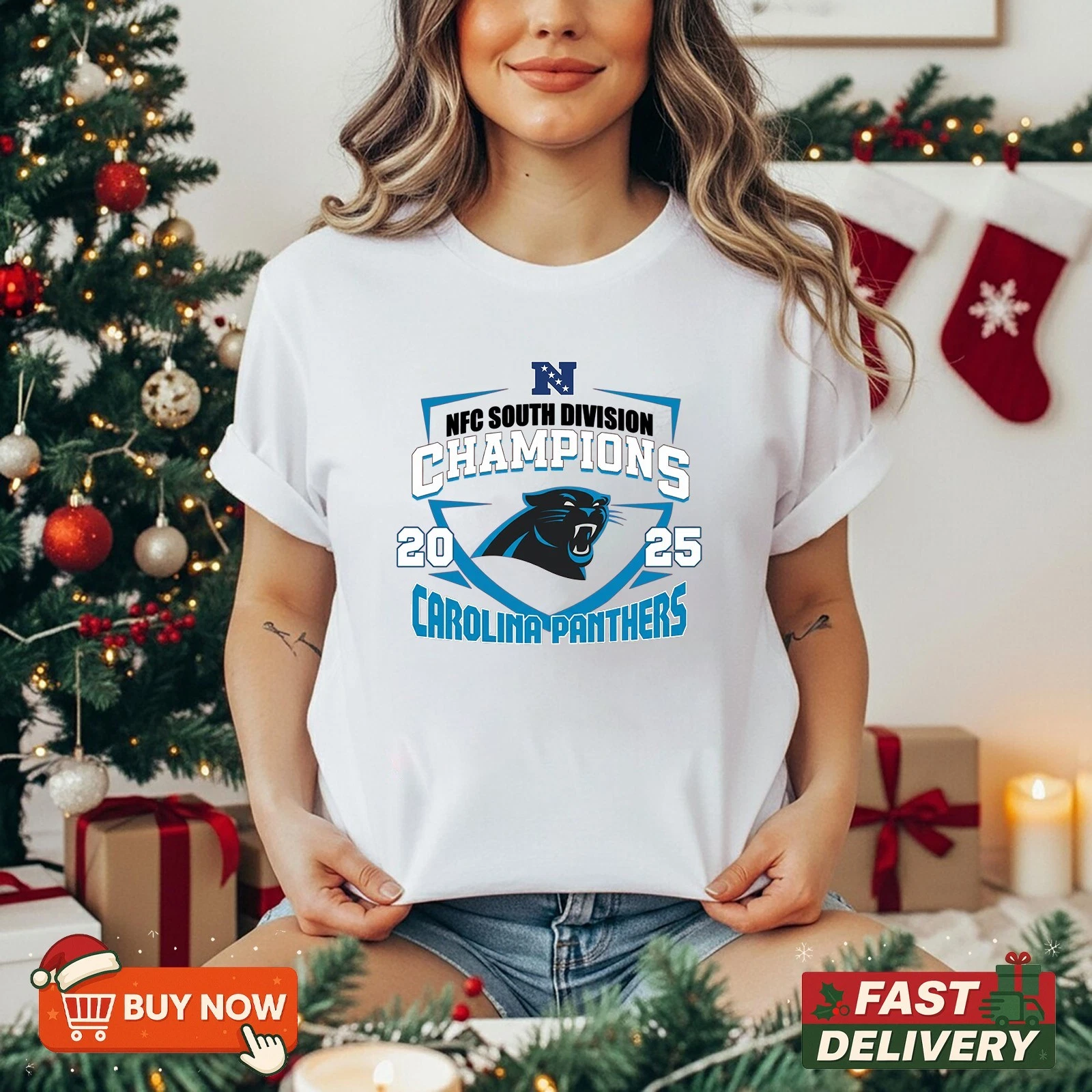 Carolina Panthers NFC South Division Champions 2025 TShirt