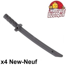 Lego 4x minifig arme weapon Sword Shamshir Katana sabre épée ninja argent 21459