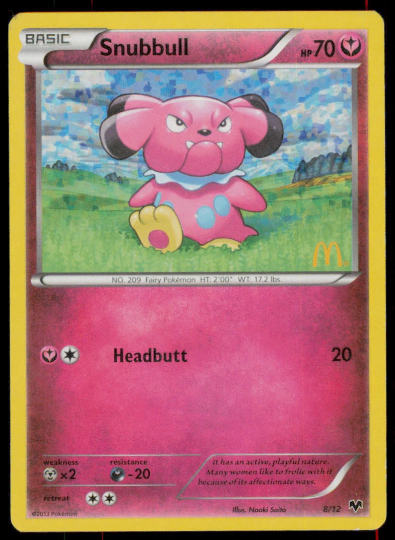 Snubbull 8/12 Holo Promo McDonald's Promos 2014 Pokemon Heavily Played