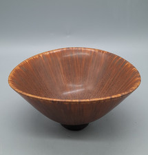 Rörstrand Carl Harry Stalhane braune Schale 14 cm Stålhane Studiokeramik 1950er