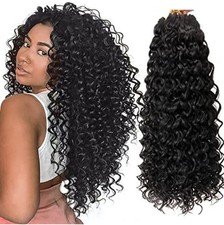 Crochet Hair Curly 18 In 8 Pk Synthetic Braids 1B Heat Resistant Women