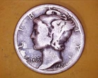 1928-S  MERCURY DIME VG+  **1228-5