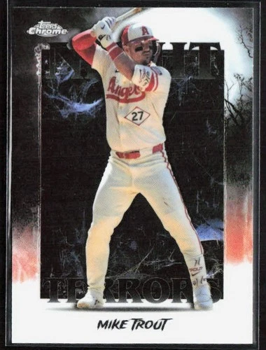 2025 Topps Update Chrome MIKE TROUT Night Terror Card #NT-10 Angels