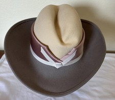 Vintage Michelle Gray Pink Ivory 100% Wool Made in USA Hat