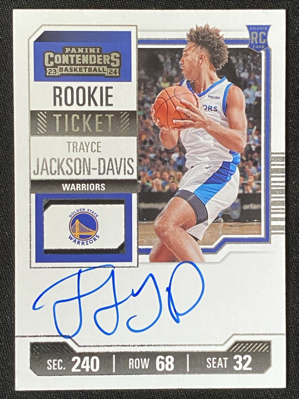 Trayce Jackson-Davis 2023-24 Panini Contenders Rookie Ticket Auto RC #107