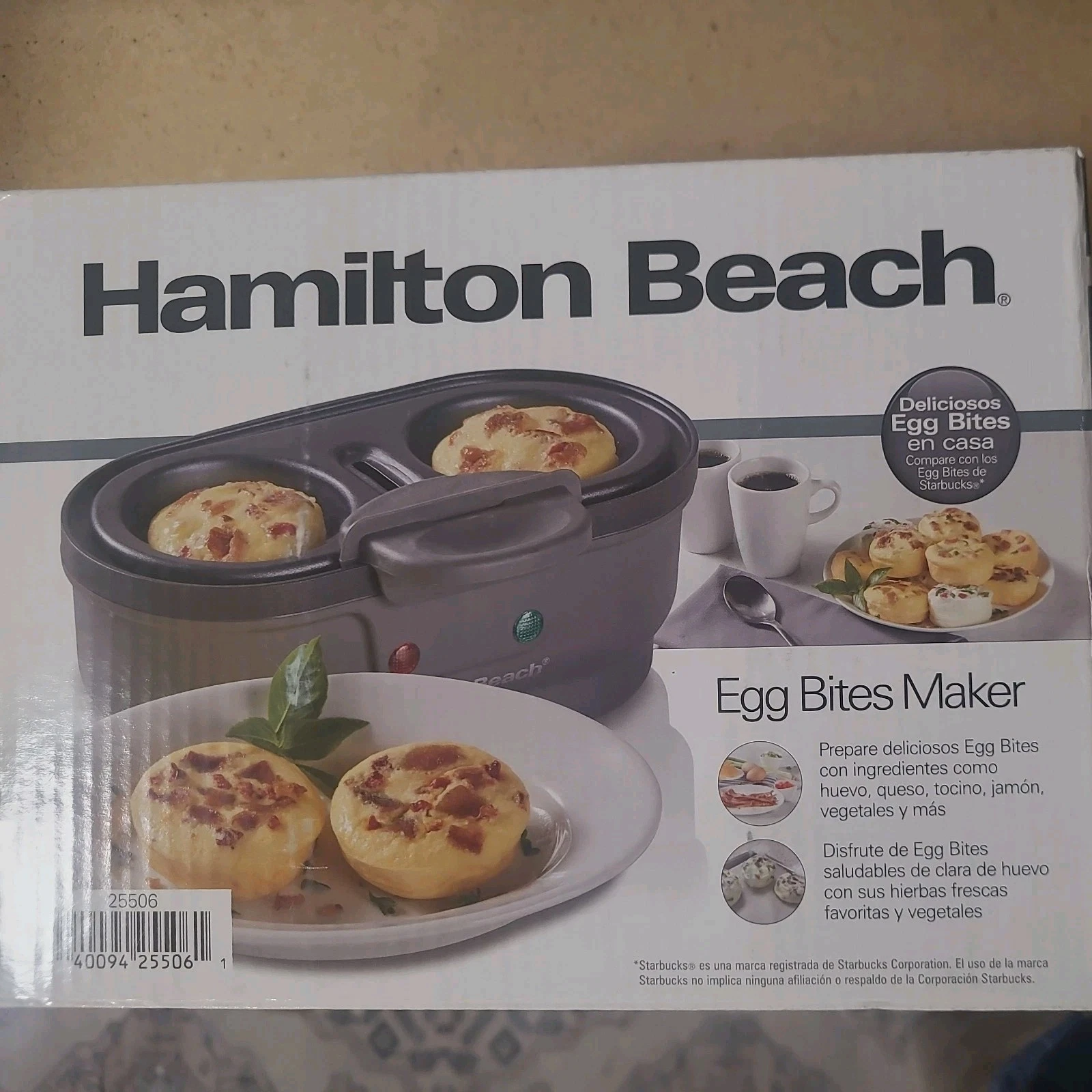 Hamilton Beach 25505 Teal Egg Bites Maker, 2 Egg Capacity New