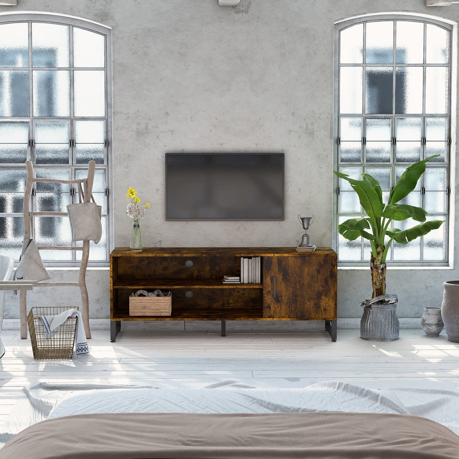 For Tv's Up To 58" Flat Screen Living Room Storage Cabine