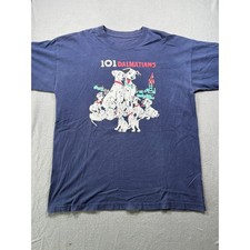 Vintage 101 Dalmatians T Shirt Navy Disney Adult Graphic Tee Cartoon Movie XL