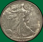 1938-D Walking Liberty Half Dollar Choice Extremely Fine XF+/AU Coin #39786