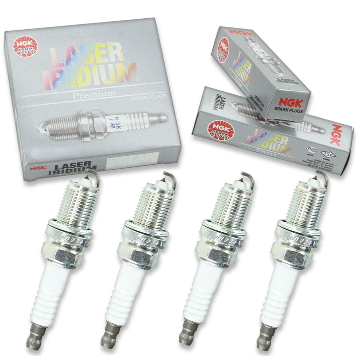 4 pcs NGK Laser Iridium Spark Plugs for 1996-2008 Toyota RAV4 2.0L 2.4L L4 - ty