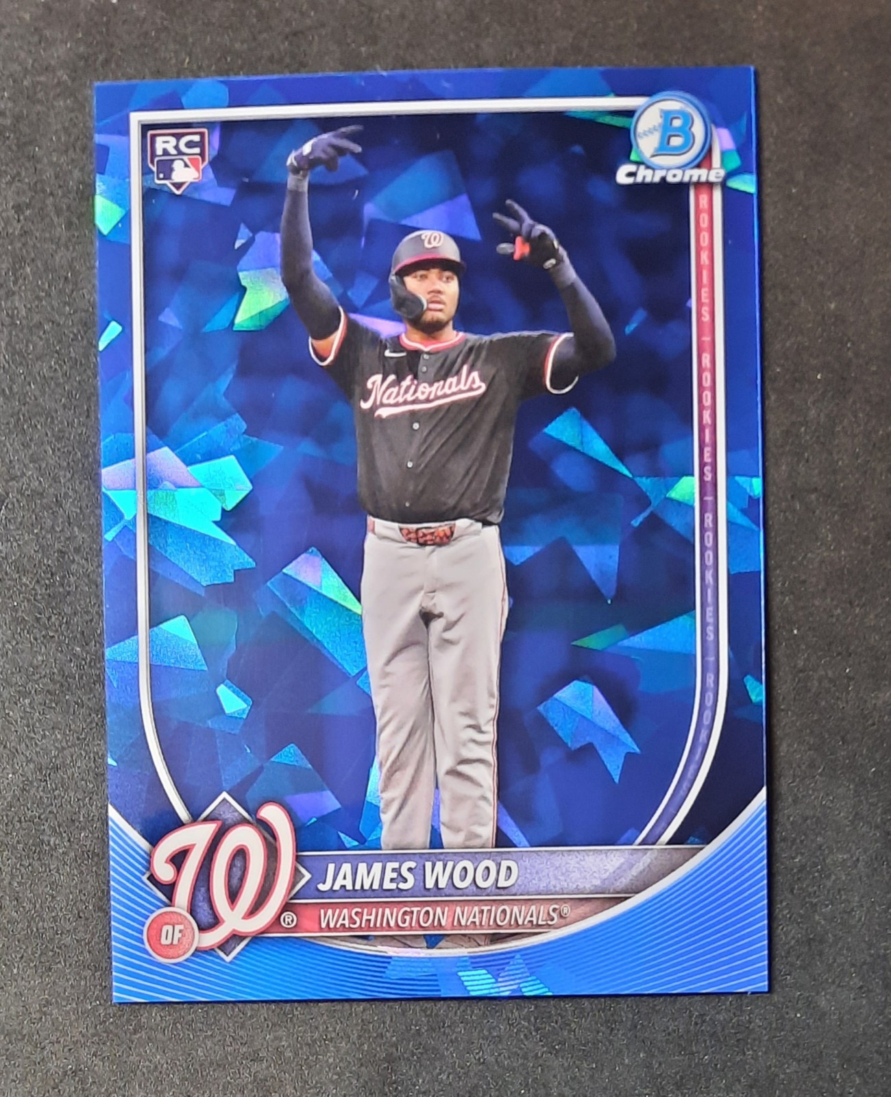 James Wood 2025 Bowman Chrome Sapphire Rookie Card Image Variation #29 Nationals