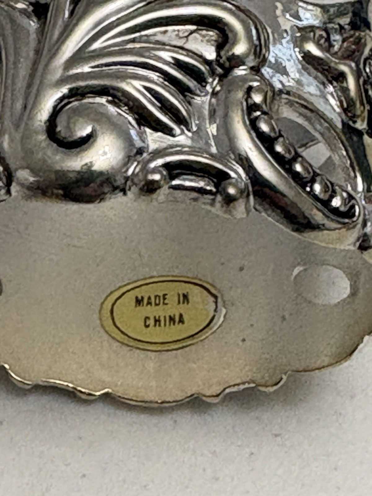 VTG 1993 Godinger 20th Century Baroque Napkin Rings Silverplate Set of 4 w/Box