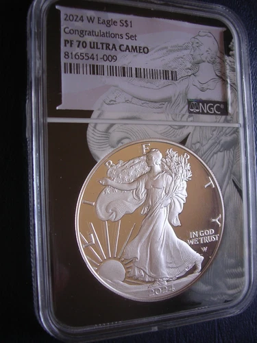 2024 W $1 Proof Congratulations Set American Silver Eagle NGC PF 70 Ultra Cameo