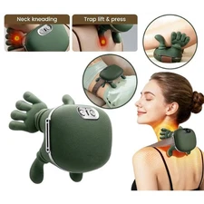 Wireless Electric Neck And Shoulder Muscle Massager 3 Modes Relief With Heat