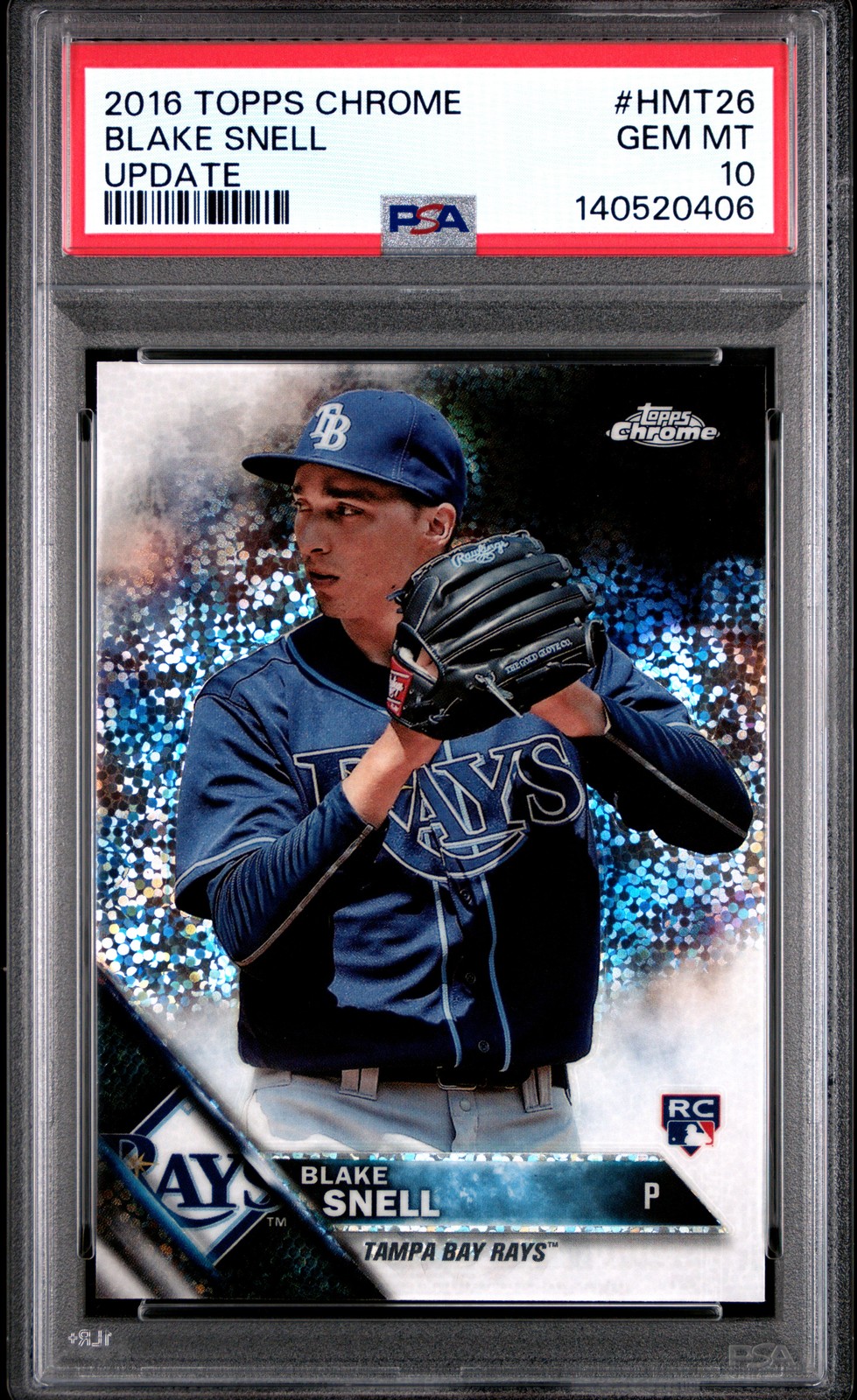 2016 TOPPS CHROME UPDATE #HMT26 BLAKE SNELL ROOKIE RC PSA 10