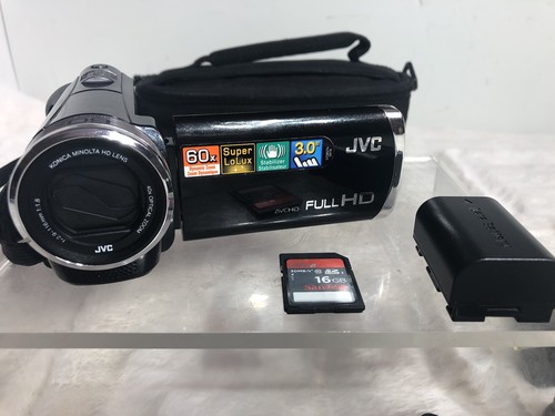 JVC EVERIO GZ-E306BU Camcorder 60x Zoom 1080p - 16gb Card, USB Cord, Battery - Picture 2 of 14