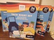 NEW Set of 4 Aldi KIDS Play Sets Deli  Snacks, Lunch, Taco Night, Pasta Night