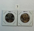 2008 P & D UNC Clad Kennedy Half Dollar Set in CB Flips -Free Shipping - E2