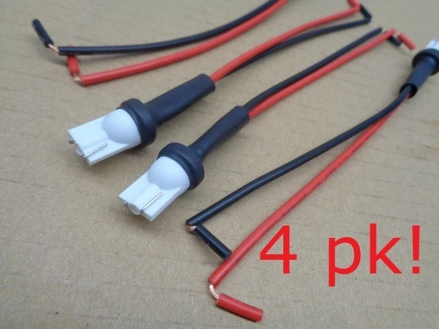 Extensor de enchufe de bombilla T-10 (5 pulgadas de largo) 2 cables (paquete de 4) ¡NUEVO! Foto 3 de 4