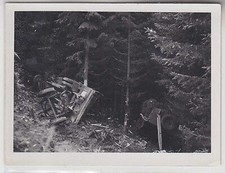 25427 Foto verungl&uuml;ckter deutscher Milit&auml;r LKW im 2. Weltkrieg