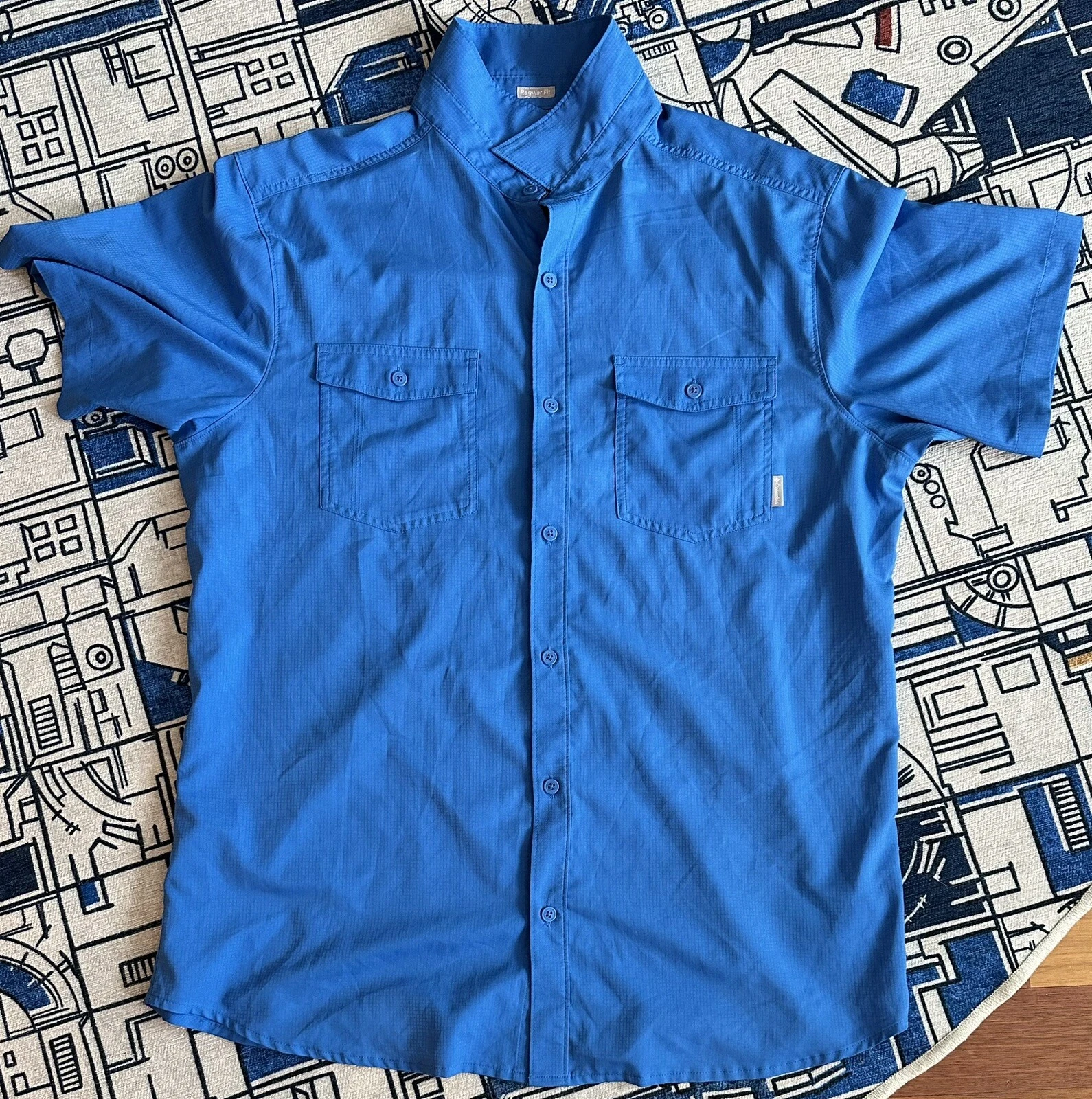 Columbia Omni-Shade Sun Protection Men's XL X-LARGE Fishing Shirt Regular Fit