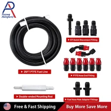 25FT 6AN PTFE LS Swap EFI Fuel Line Fitting Kit with Hose & 15 Fitting E85 NEW