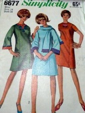LOVELY VTG 1960s DRESS Sewing Pattern 14/34